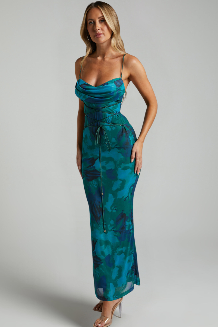 Arial Cascade Maxi Dress