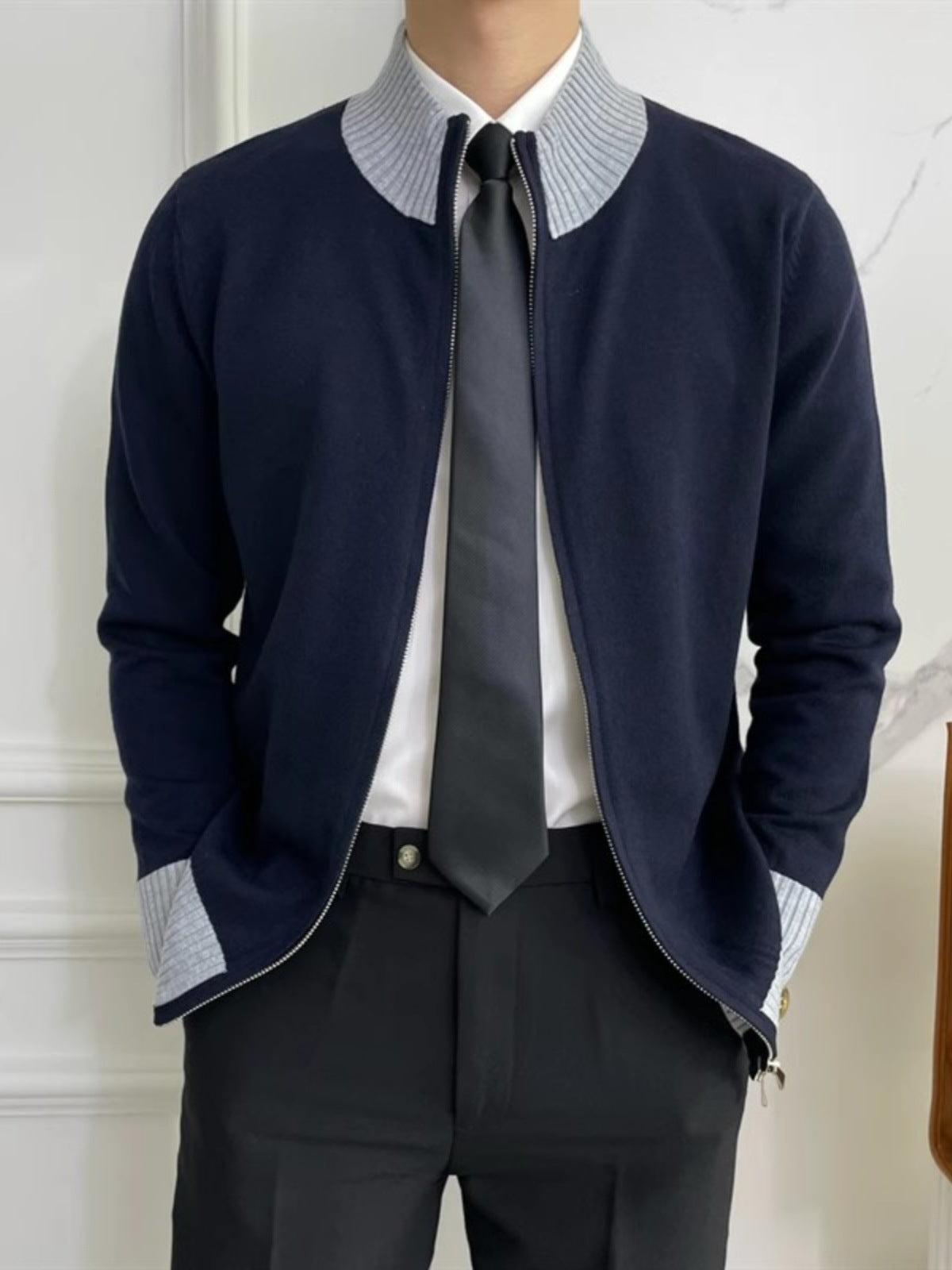 Wesley Zip Collar Knit