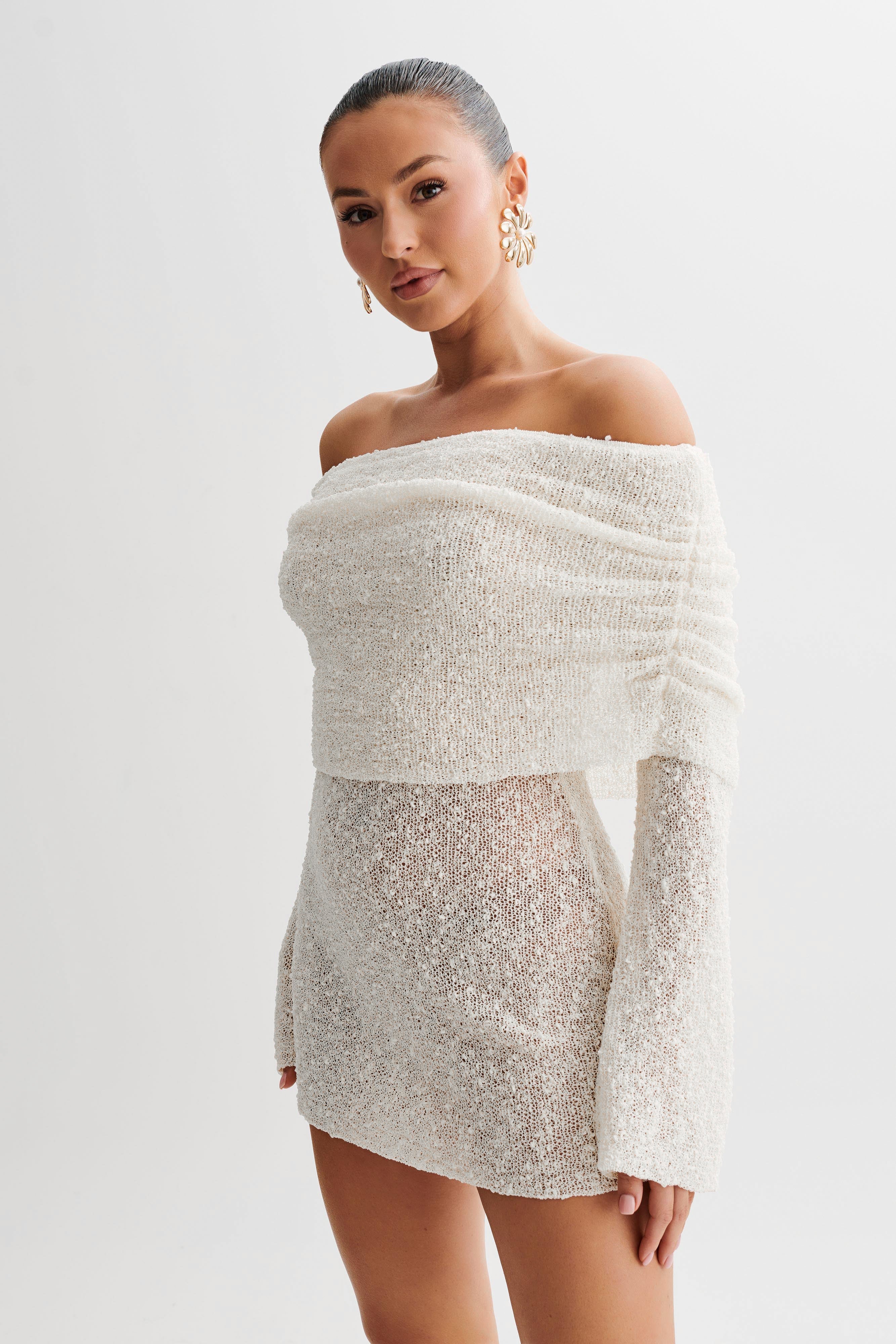 Celeste Off-Shoulder Knit Mini