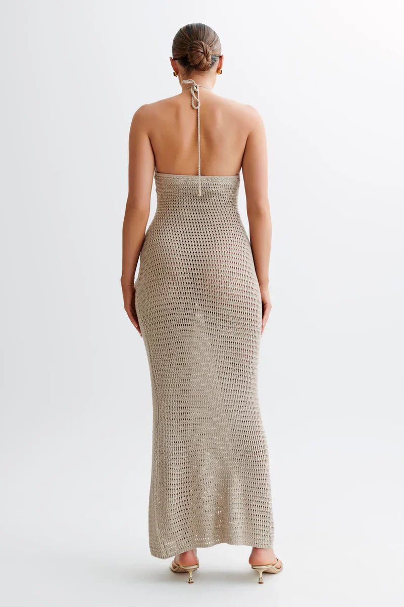 Khaki Solstice Bloom Maxi Dress