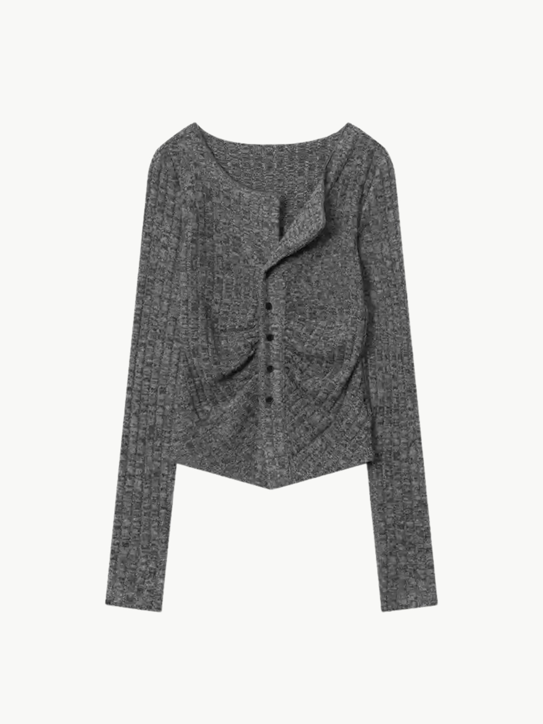 Marlo Ruched Rib Knit Top