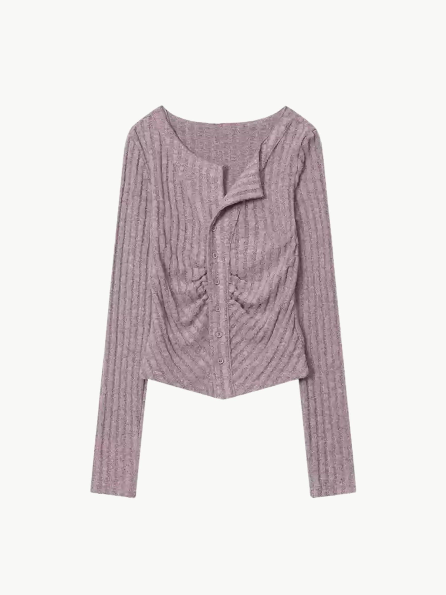 Marlo Ruched Rib Knit Top