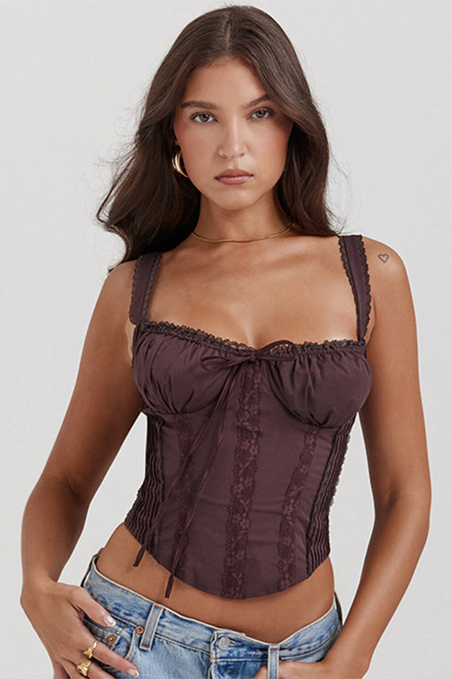 Espresso Lace Corset