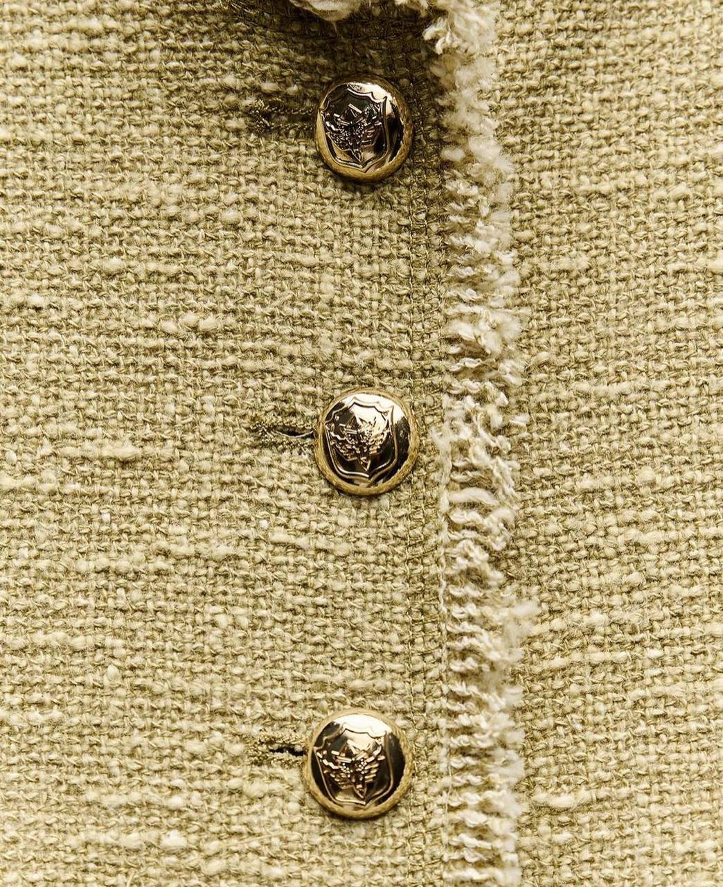 Soleil Raw Edge Tweed Jacket
