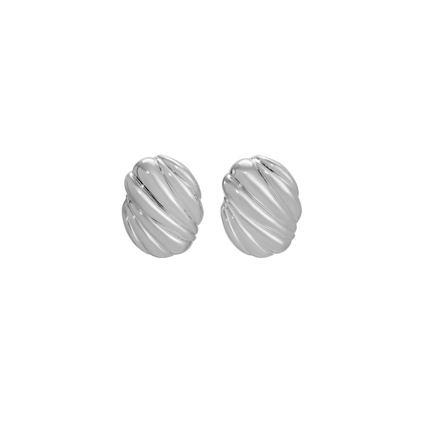 Silver Flow Twist Earrings