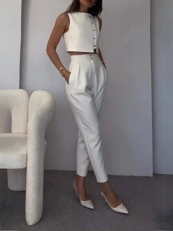 Vienna Tailored Vest & Tapered Pants Set