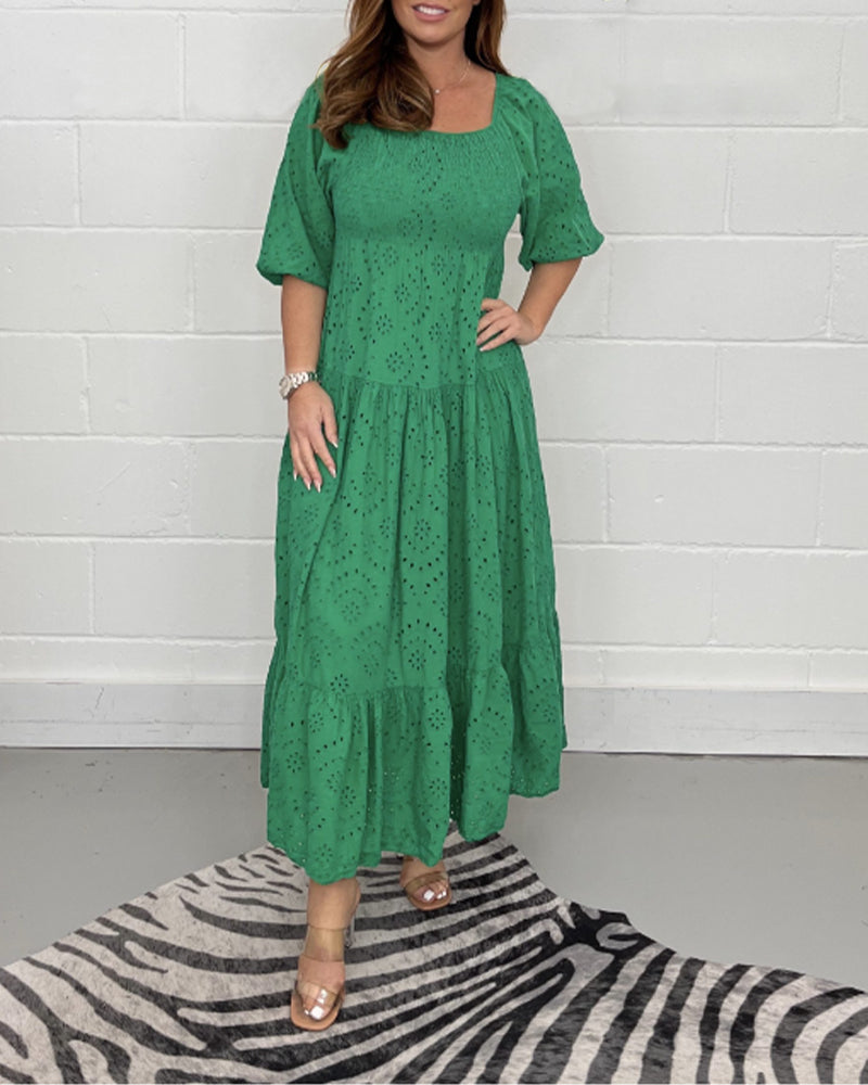 Isla Belle Broderie Maxi Dress