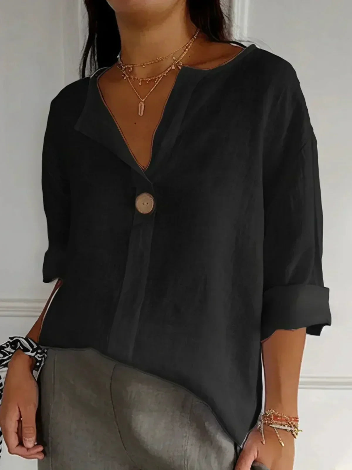Coastal Ease Linen Blouse