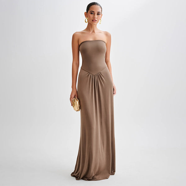 Solara Silkstone Strapless Maxi Dress
