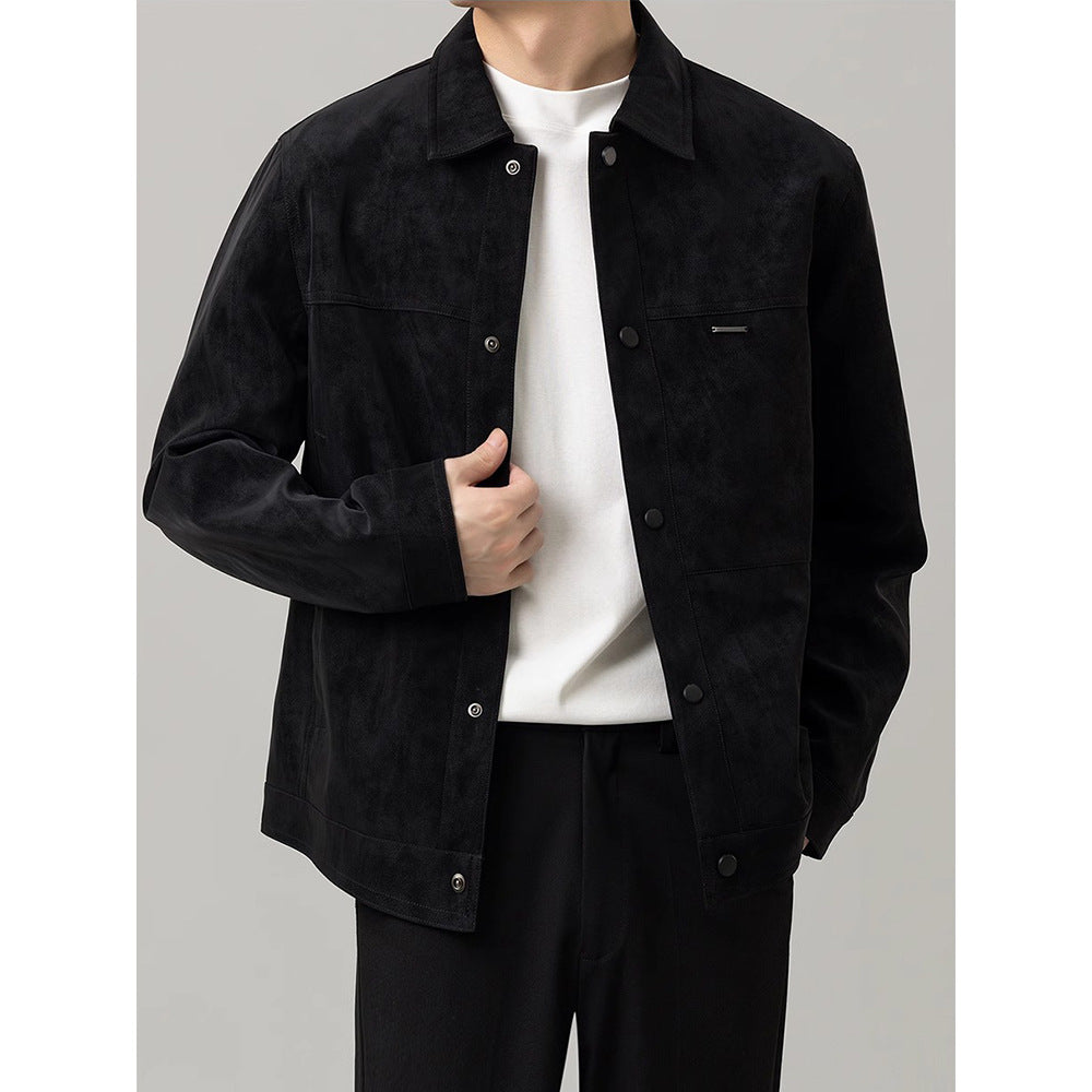 Midtown Suede Button Jacket