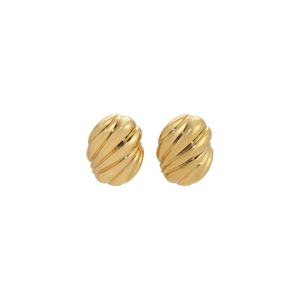 Golden Flow Twist Earrings