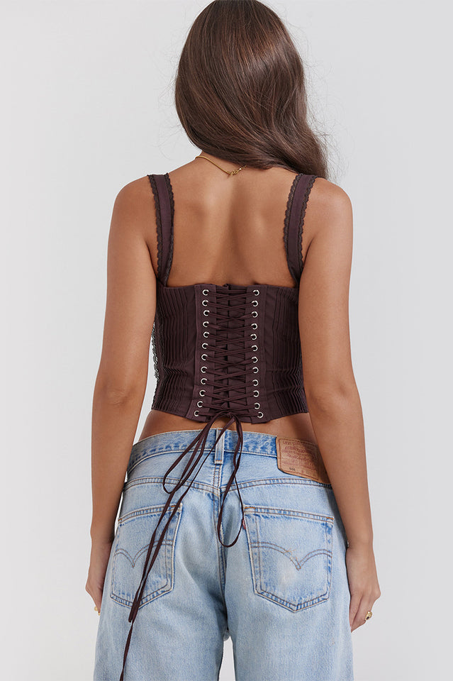 Espresso Lace Corset