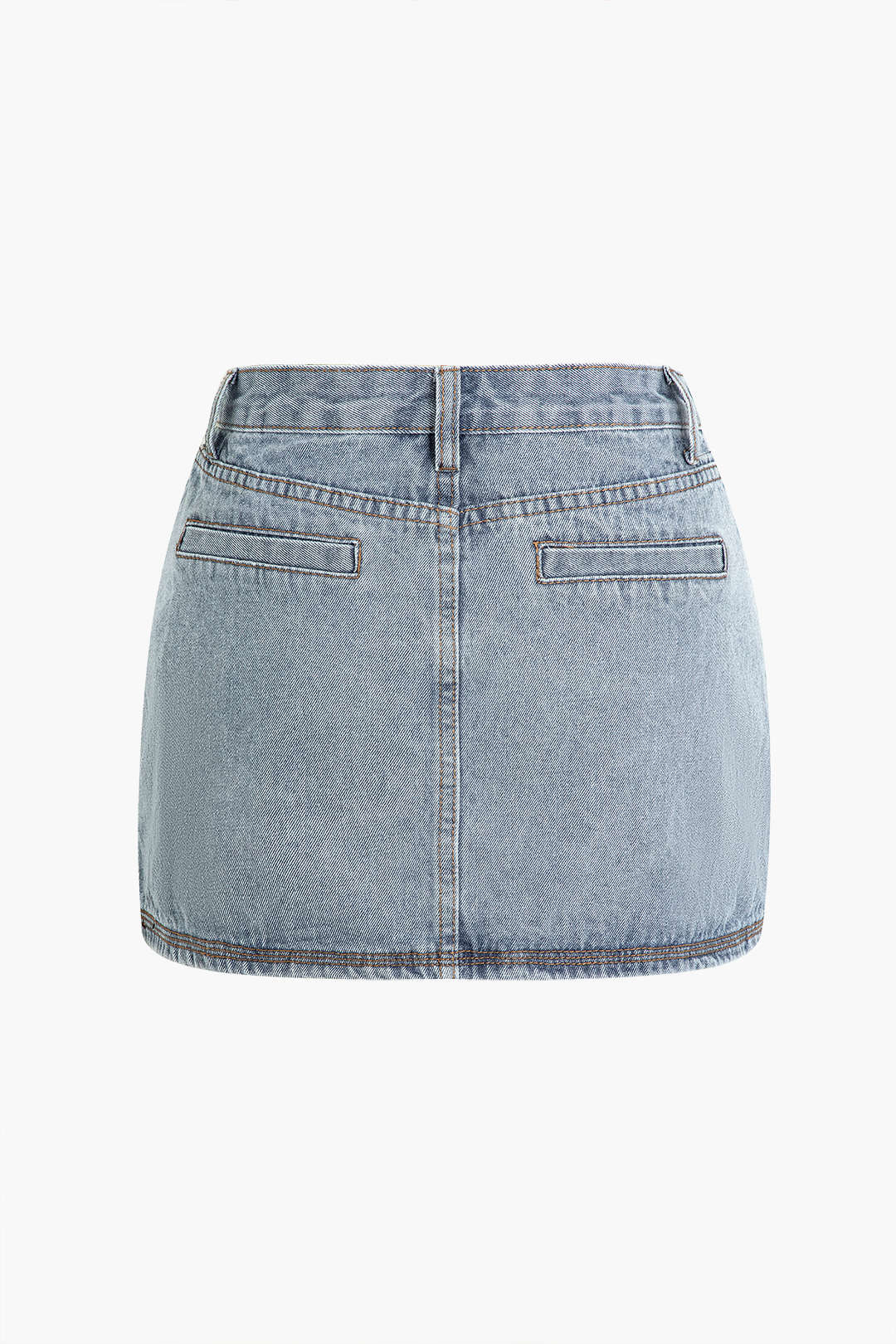 Faded Cargo Denim Mini Skirt