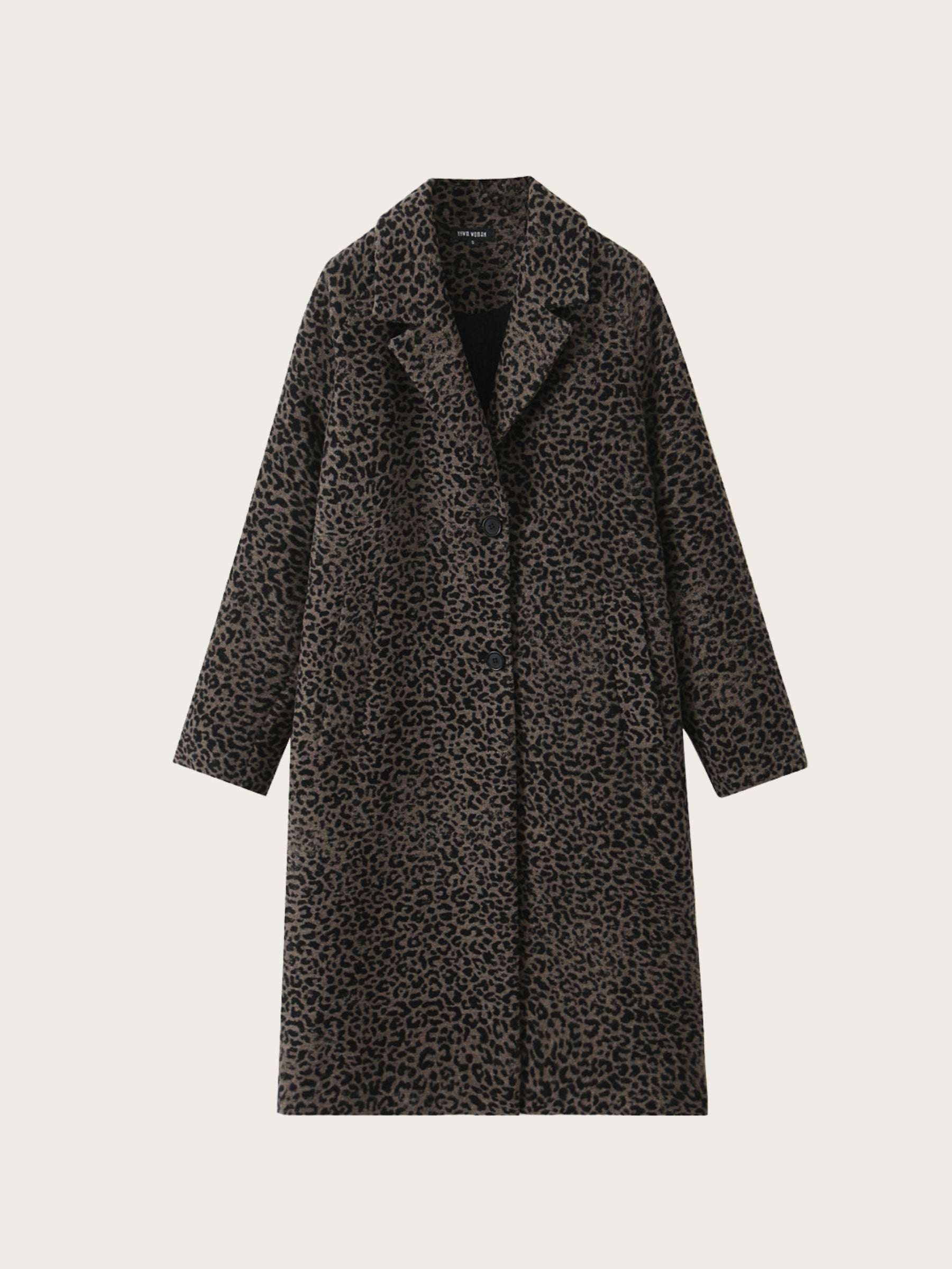 Savara Longline Leopard Coat