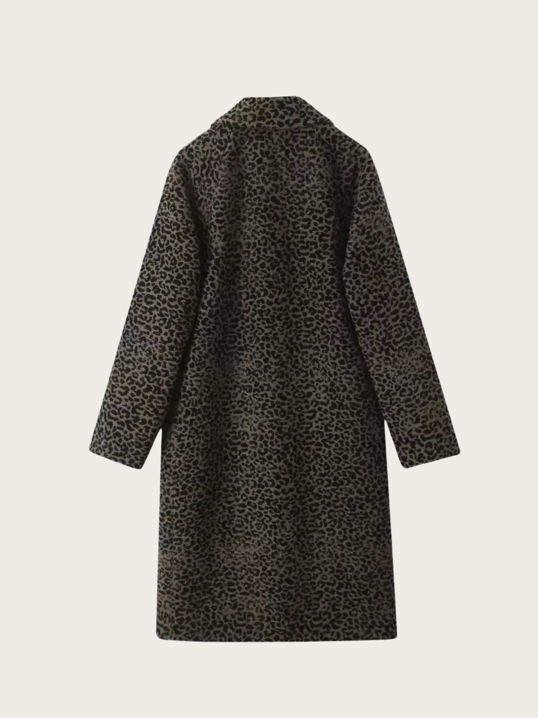 Savara Longline Leopard Coat