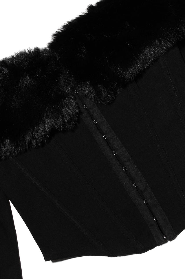 Luxe Temptation Fur Corset