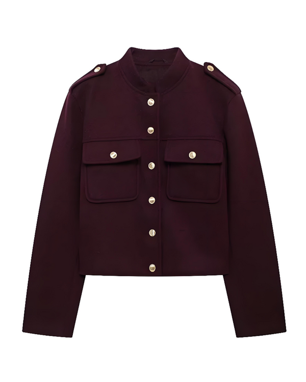 Savannah Polished Button Cropped Jacket