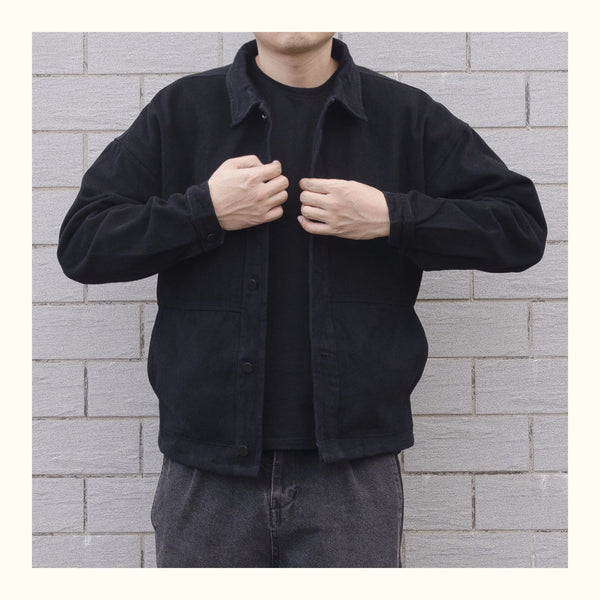 Byron Black Canvas Jacket