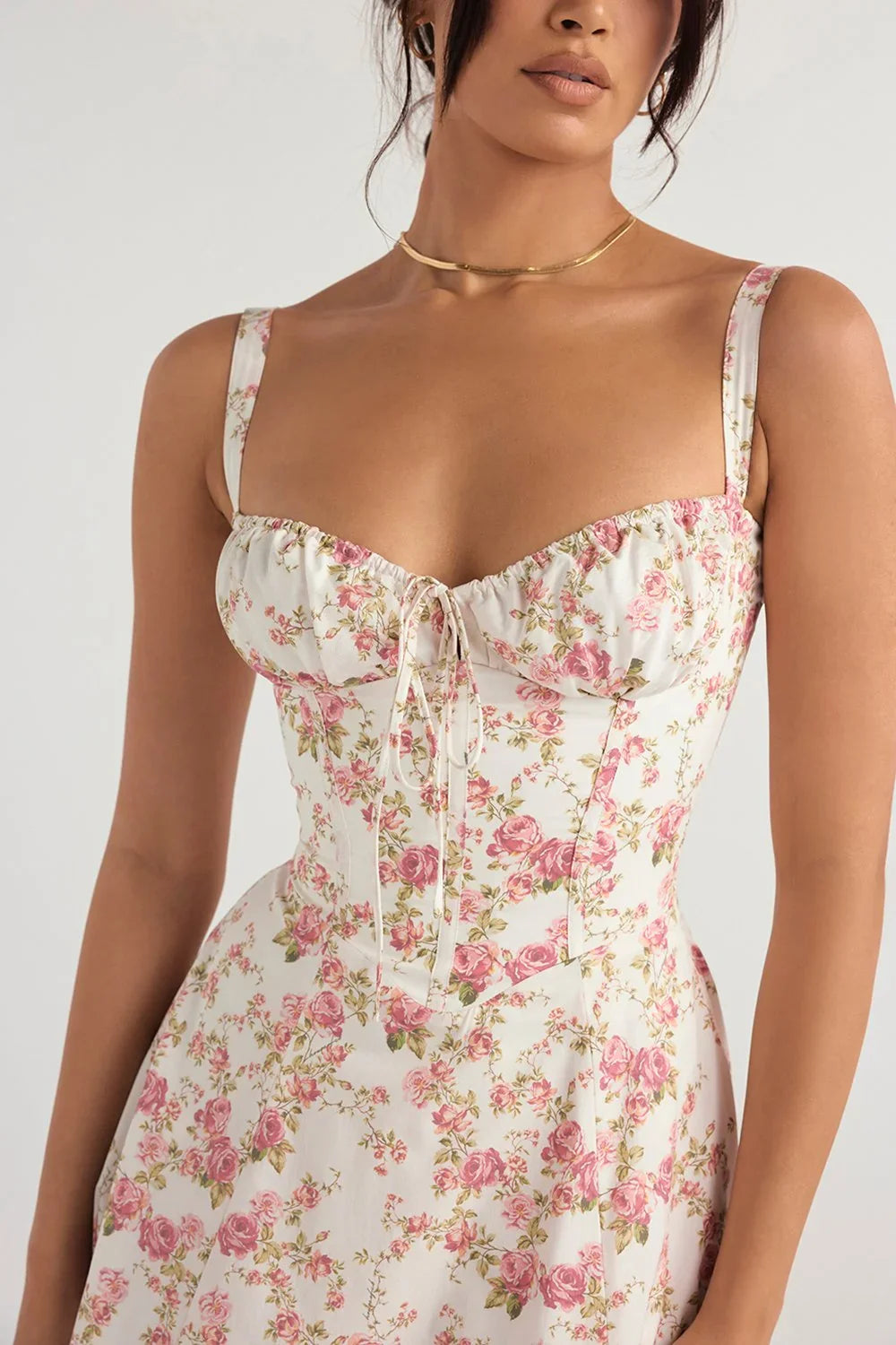 Floral Rosalind Corset Midi Dress