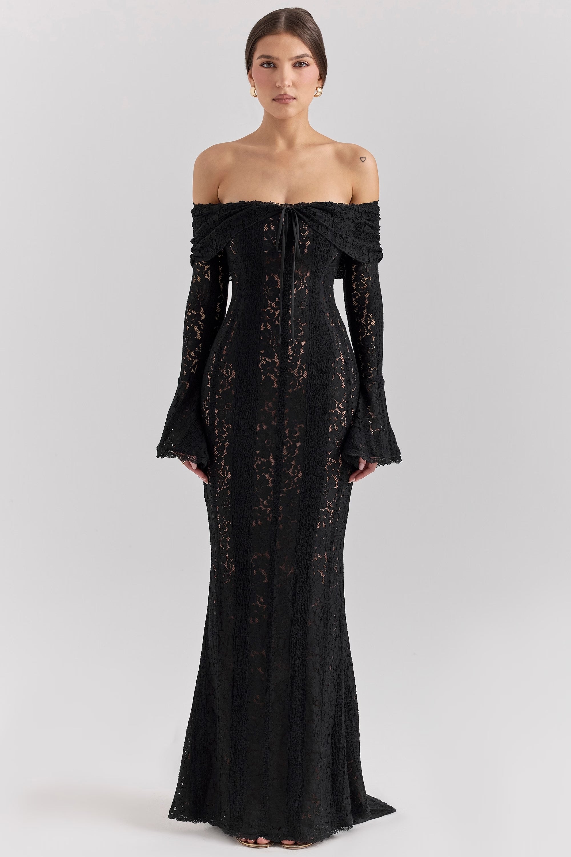 Black Rosalind Lace Maxi Dress