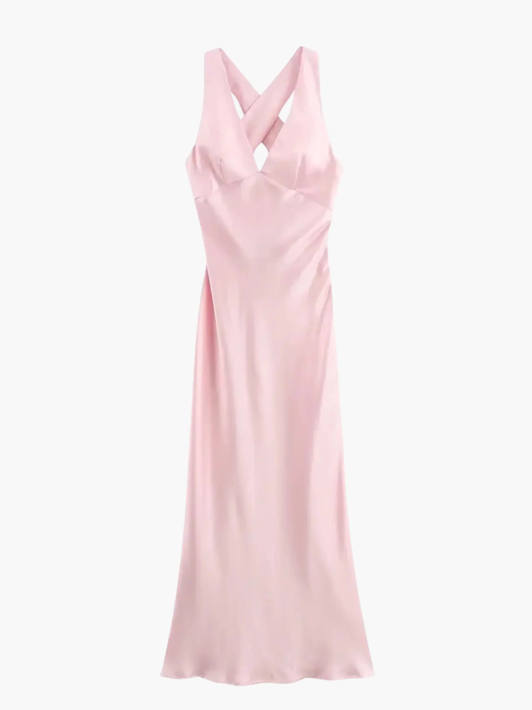 Isla Satin Halter Maxi Dress