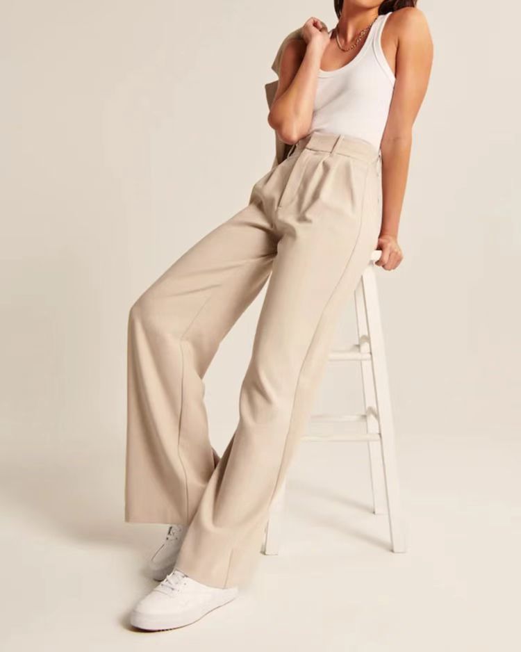 Vista Lane Tailored Wide-Leg Pants