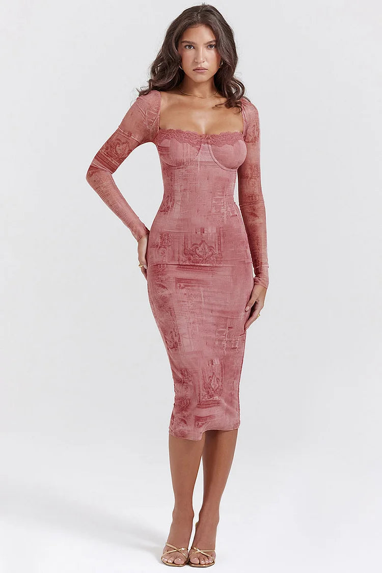 Celestine Sheer Midi Dress