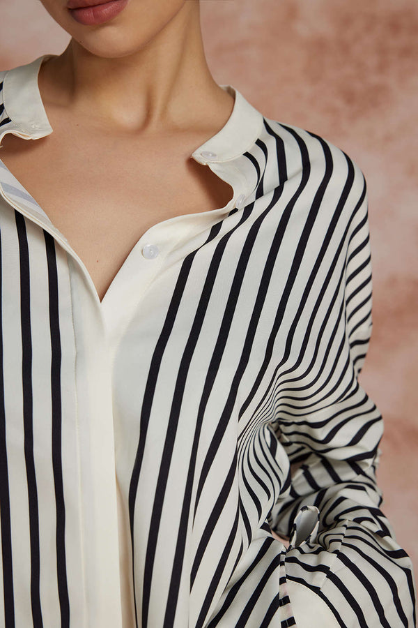 Luxe Satin Stripe Shirt