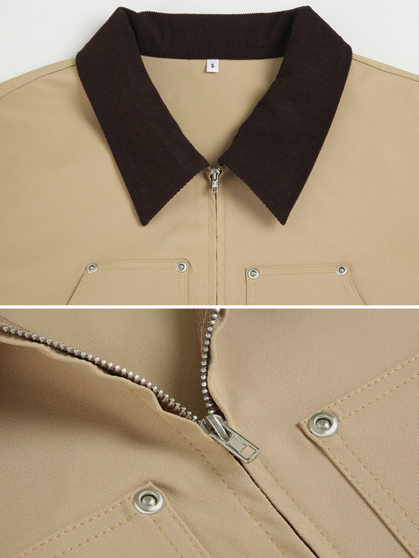 Hampton Corduroy Collar Zip Jacket