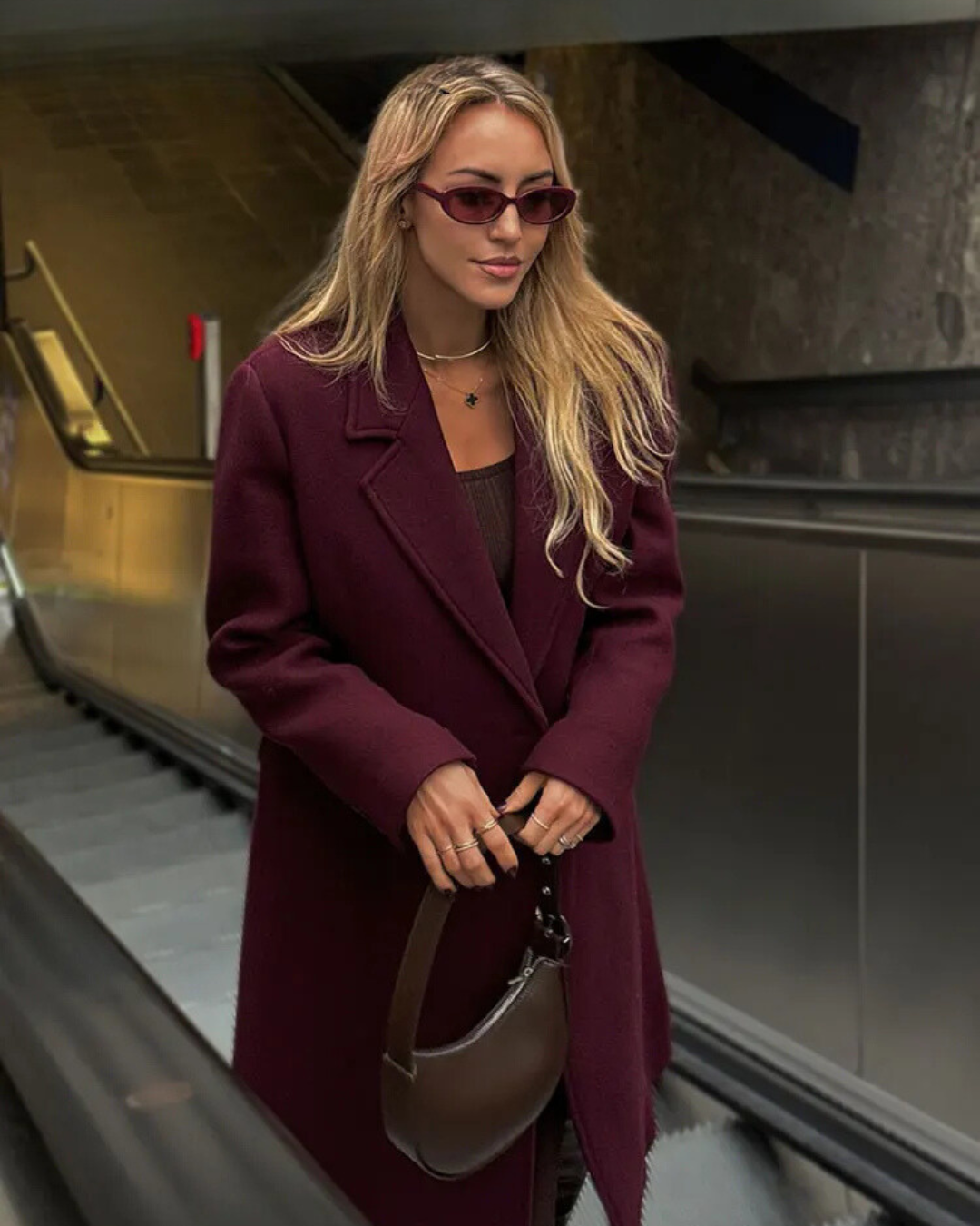 Vienna Avenue Double Breasted Long Coat