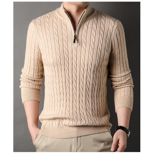 Westvale Classic Cable-Knit Quarter-Zip Jumper