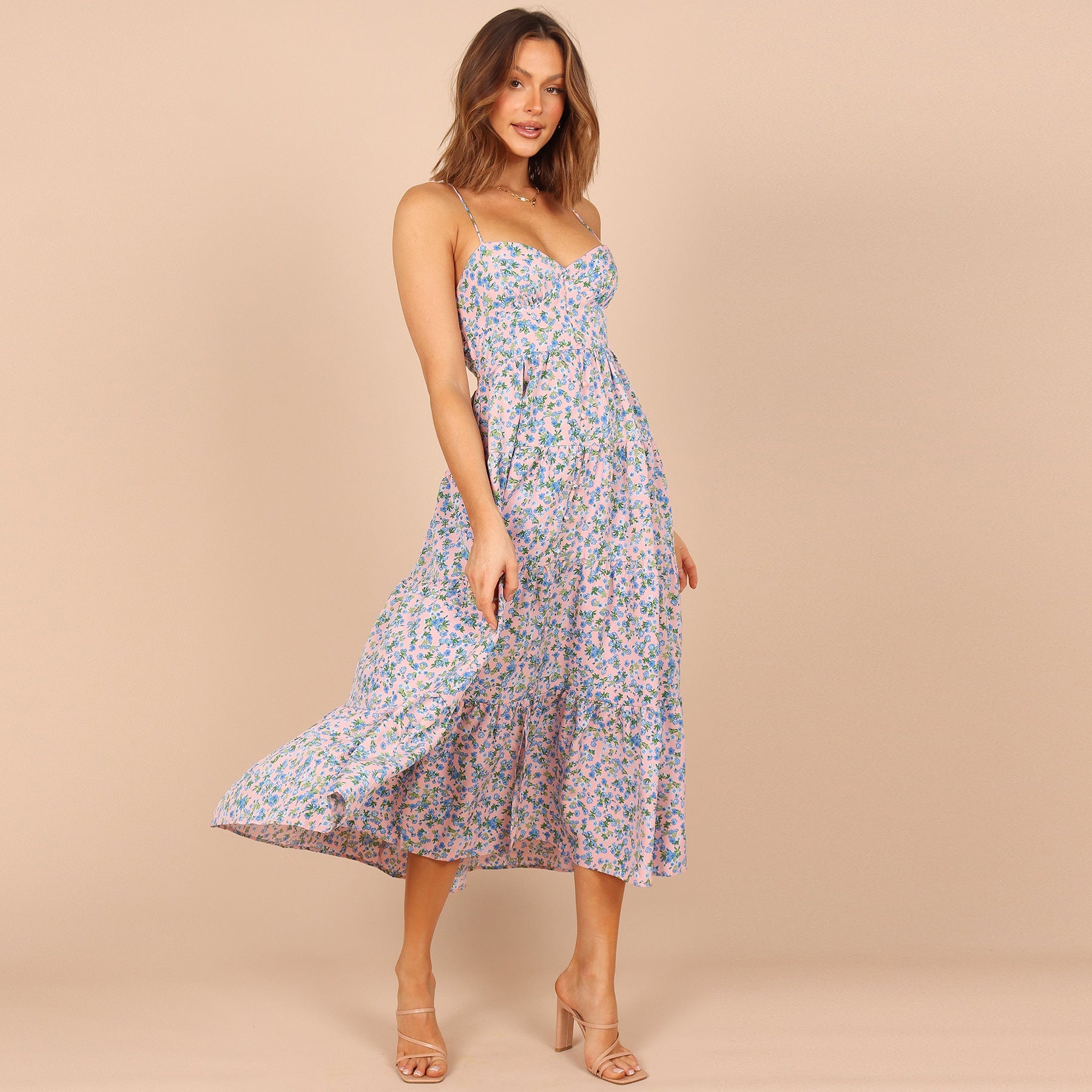 Meadowbelle Tiered Floral Midi Dress