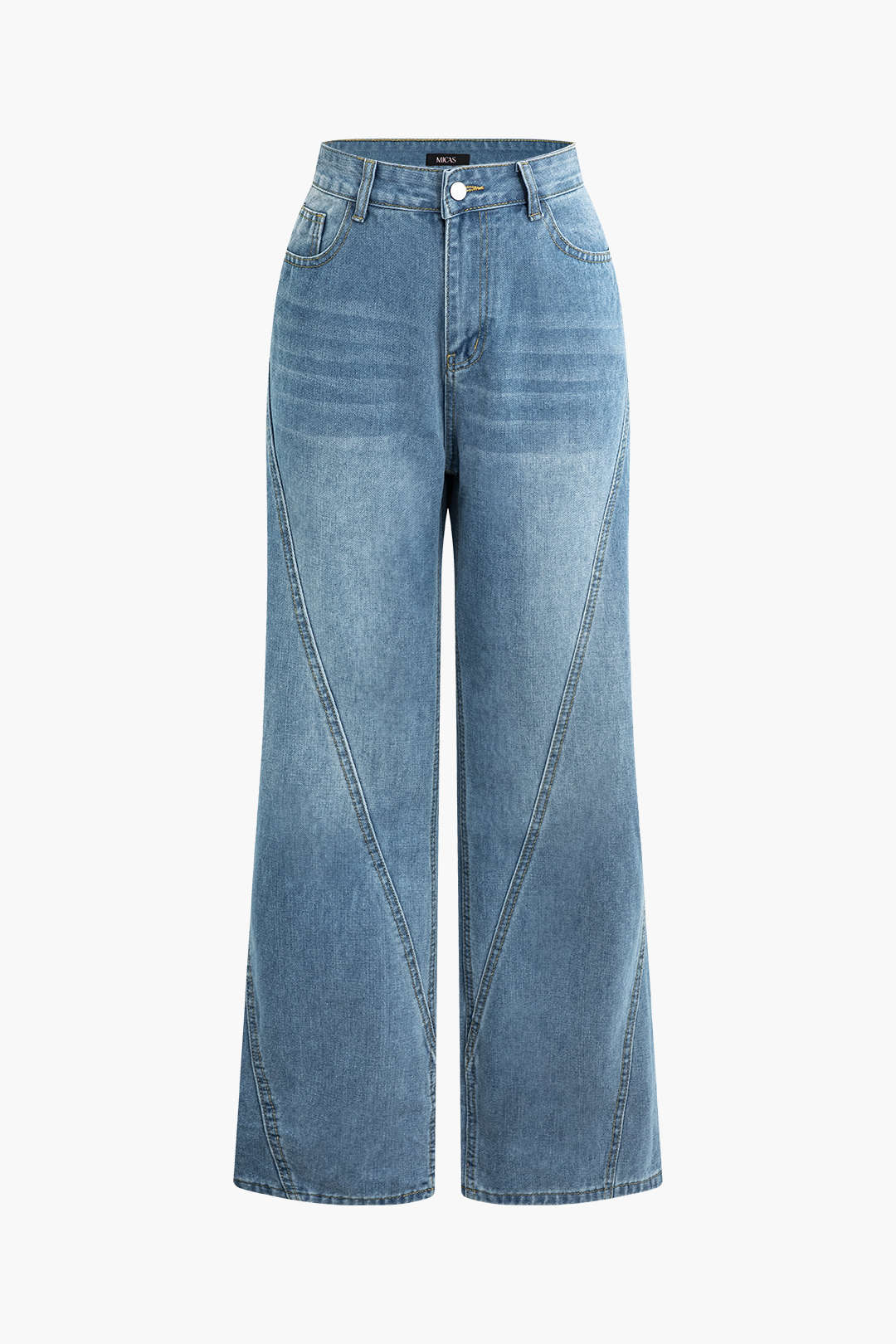 Vintage Wash Straight-Leg Jeans