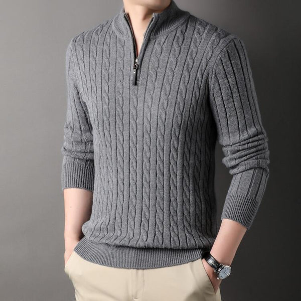 Westvale Classic Cable-Knit Quarter-Zip Jumper