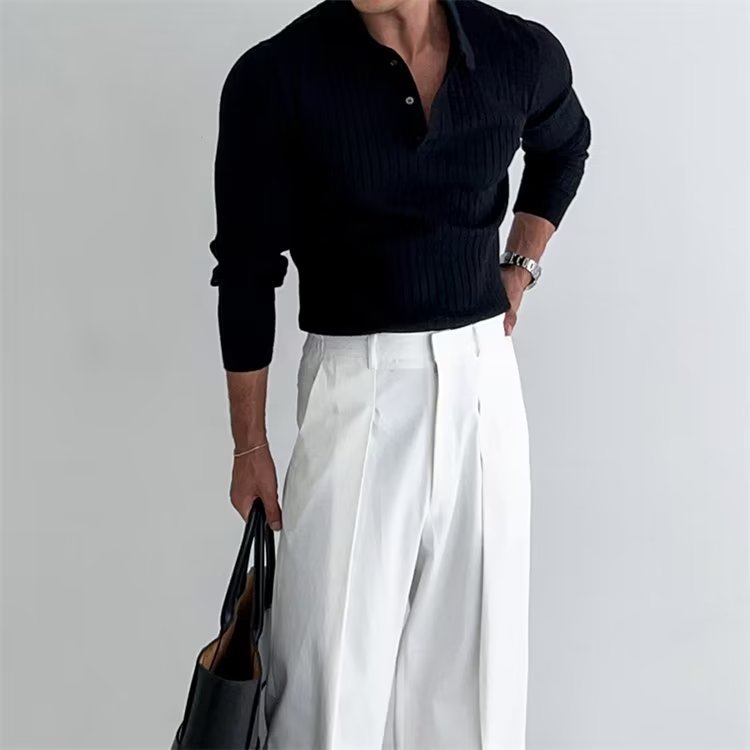 Valon Ribbed Knit Polo