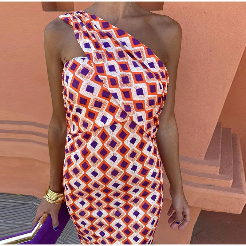 Solara Echo One-Shoulder Maxi Dress