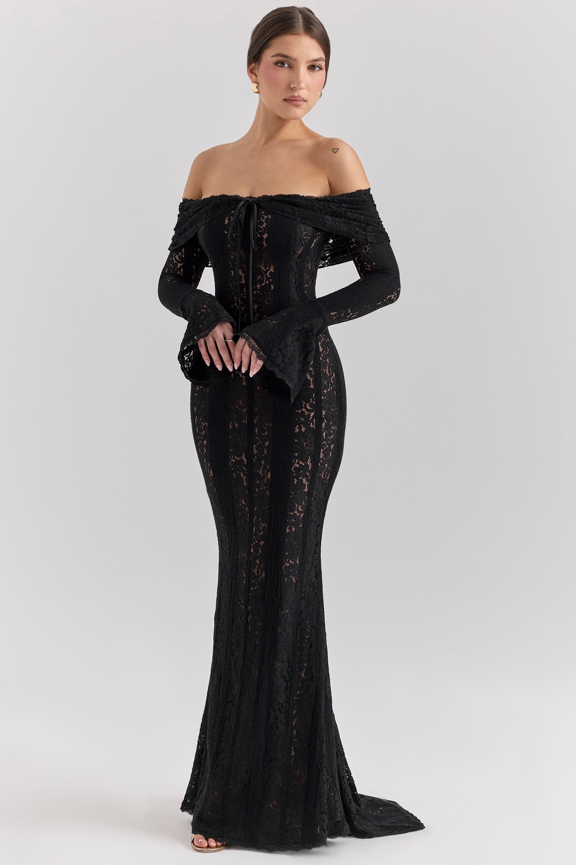 Black Rosalind Lace Maxi Dress