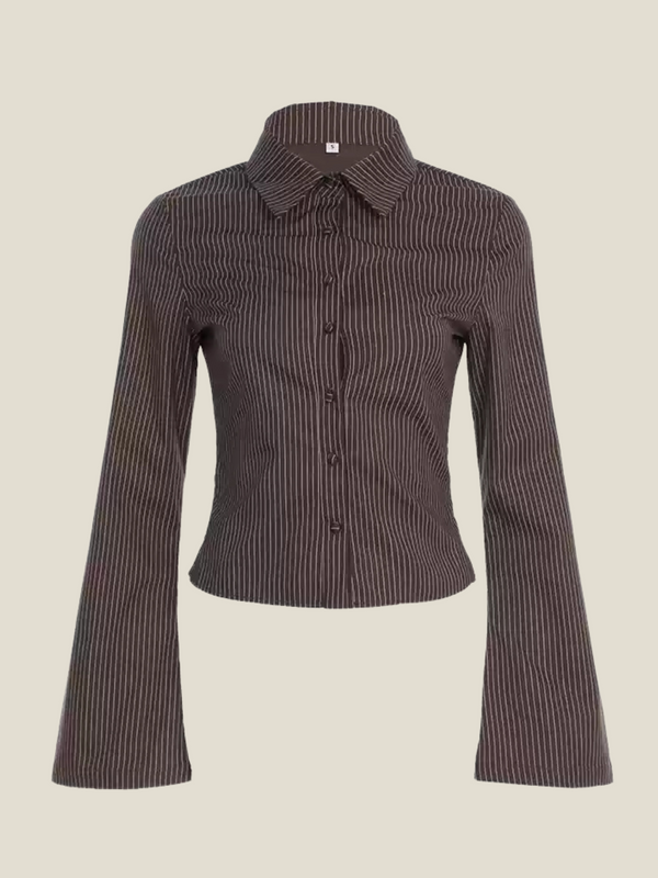 Auburn Pinstripe Fitted Shirt