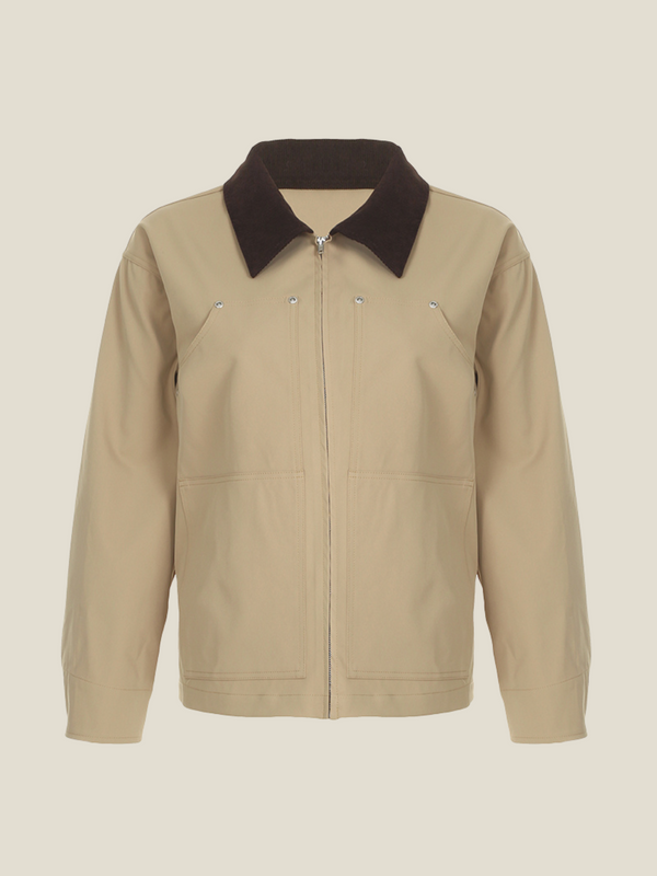 Hampton Corduroy Collar Zip Jacket
