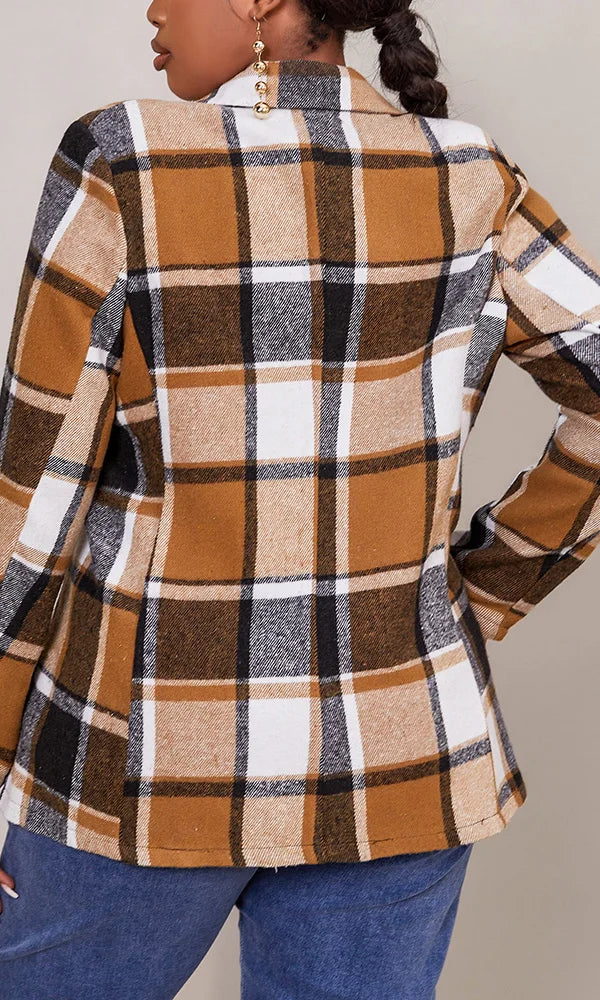Highline Check Double-Breasted Blazer