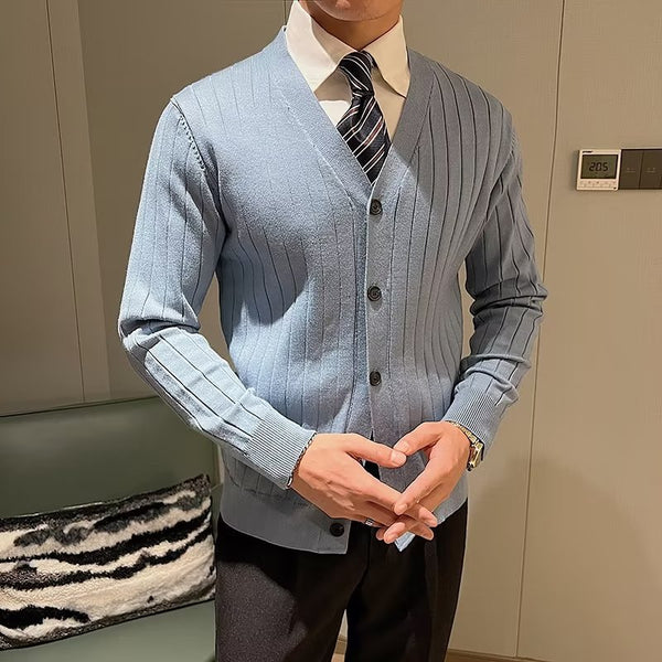 Wexford Polished Rib Button Cardigan
