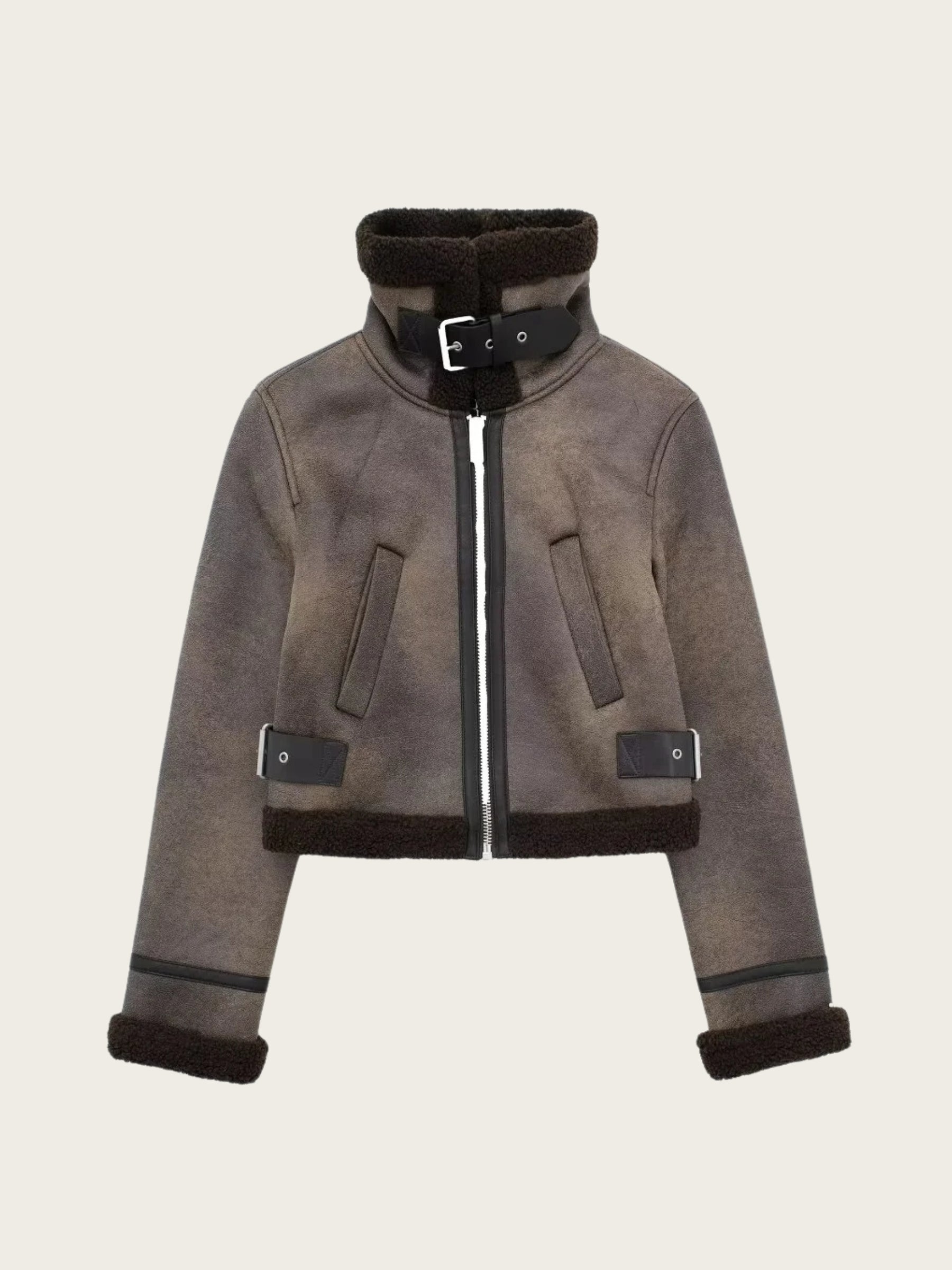 Axelle Cropped Aviator Jacket