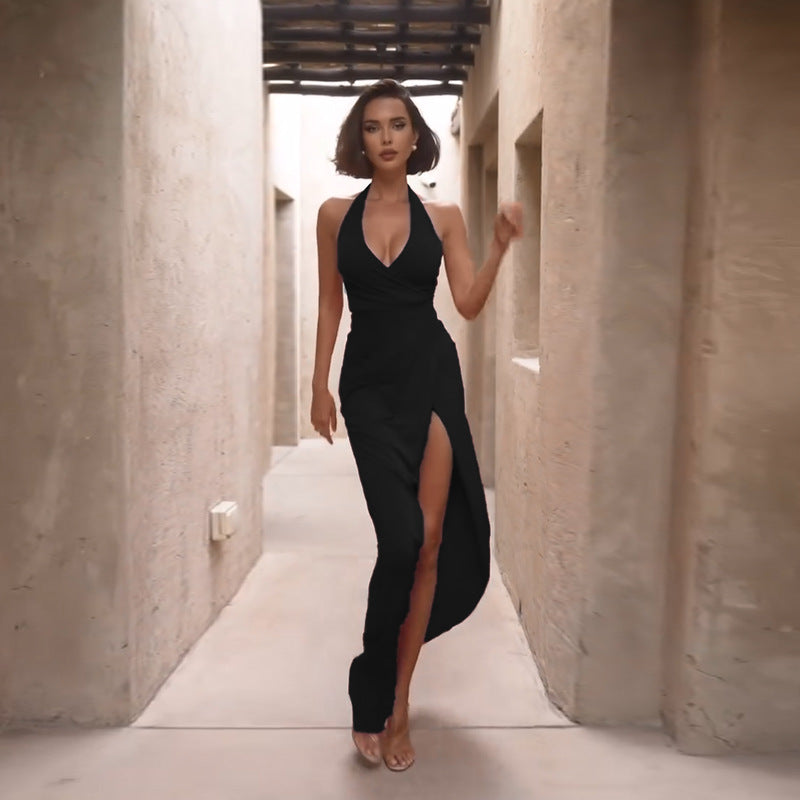Ravena Crossfire Halter Maxi Dress