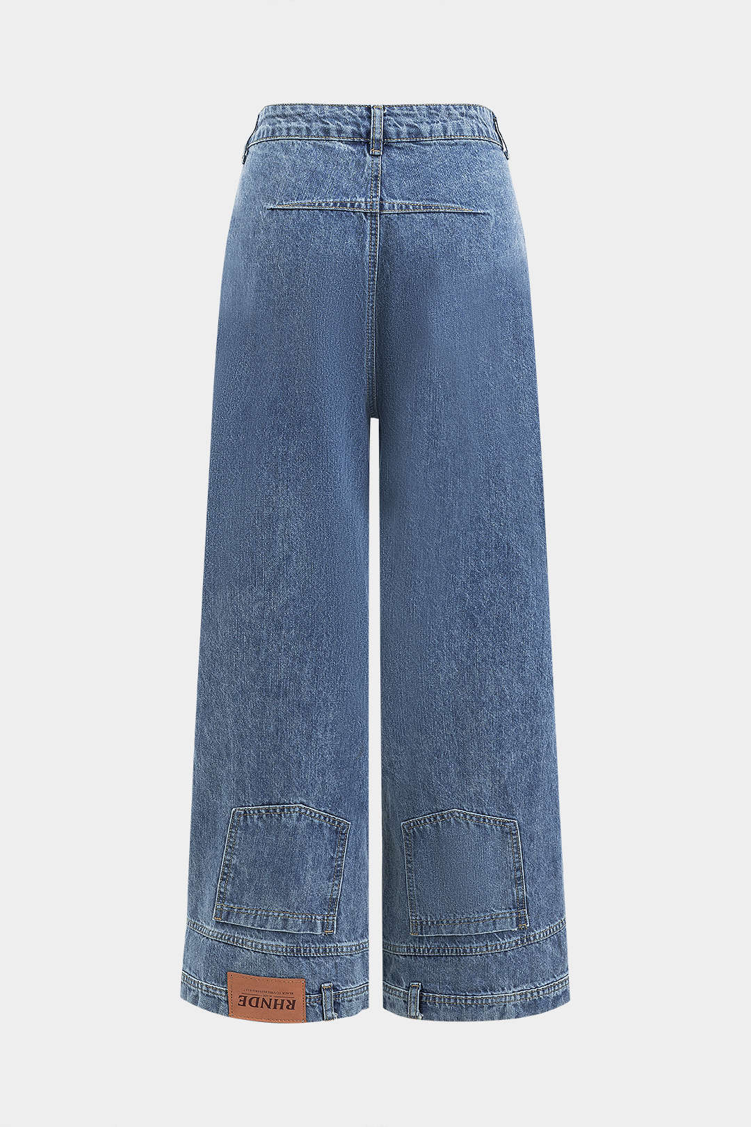 Luxe Fade-Wash Wide-Leg Jeans