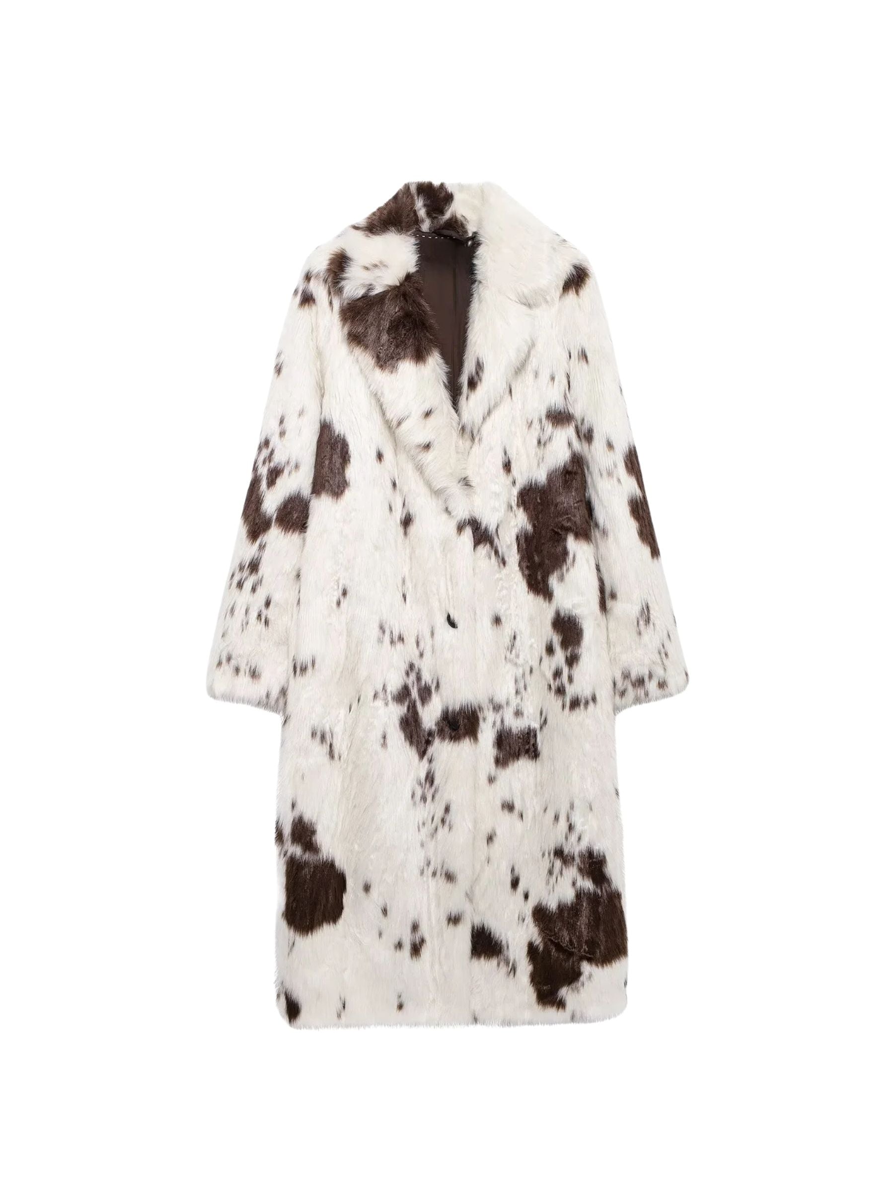 Dallas Faux Fur Cow Print Coat