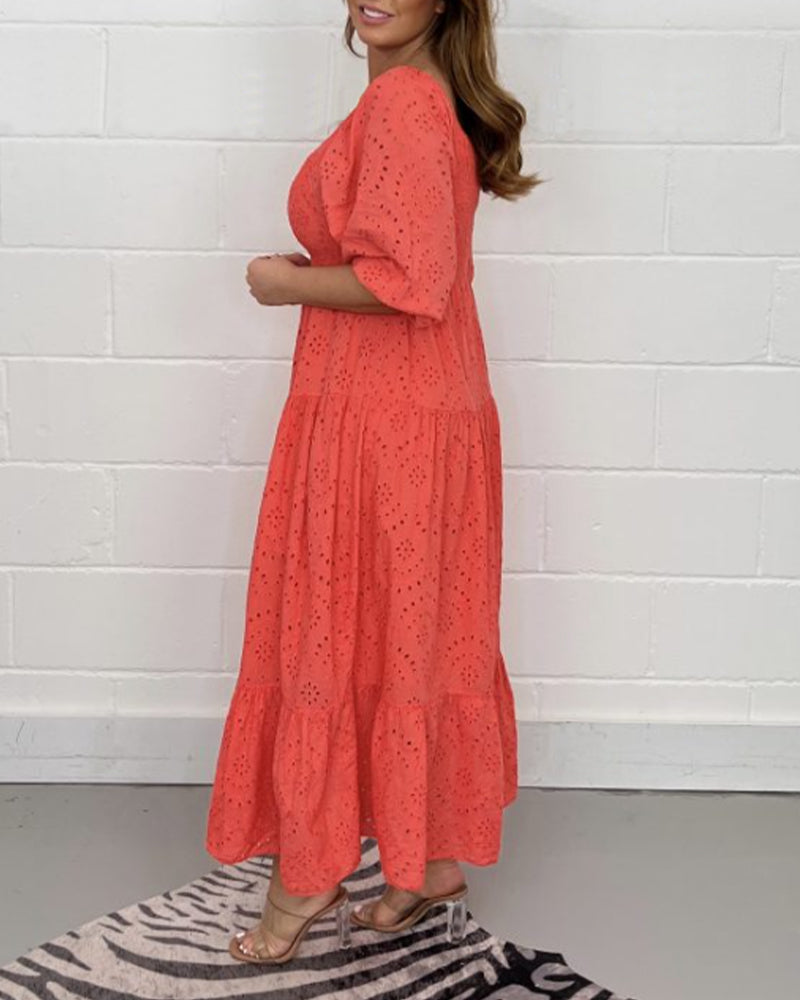 Isla Belle Broderie Maxi Dress