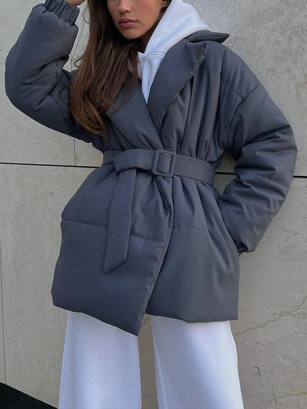 Cloudbound Belted Puffer Jacket