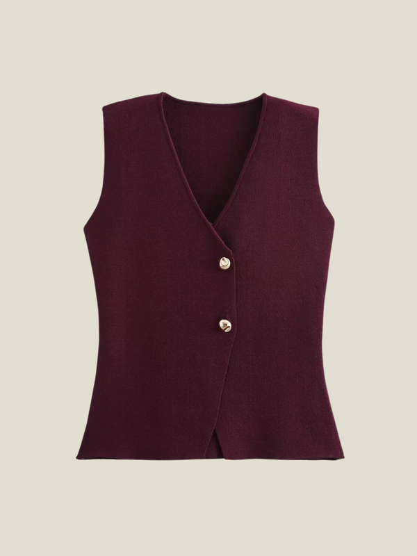 Saville Sculpted Button Vest