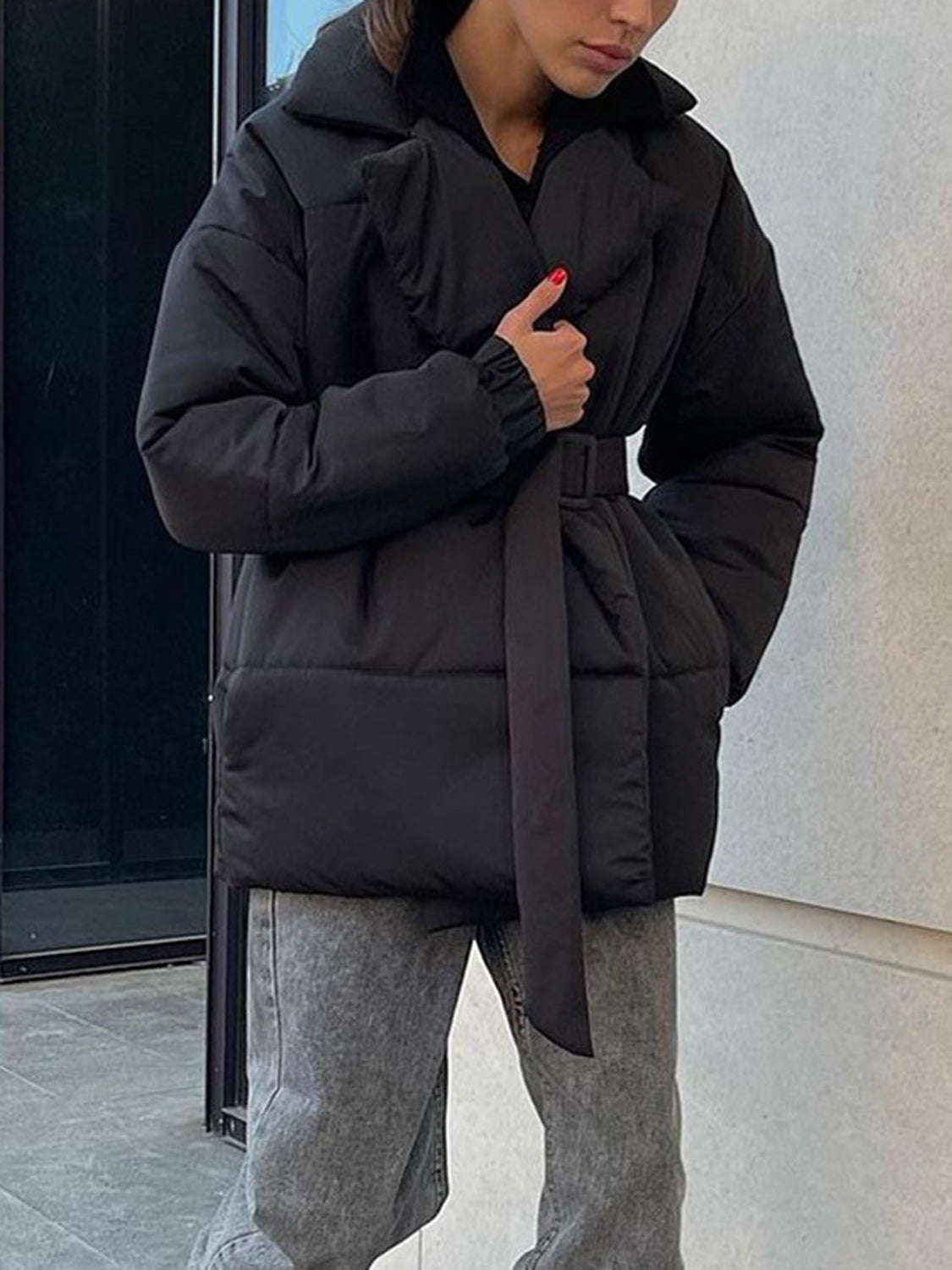 Cloudbound Belted Puffer Jacket