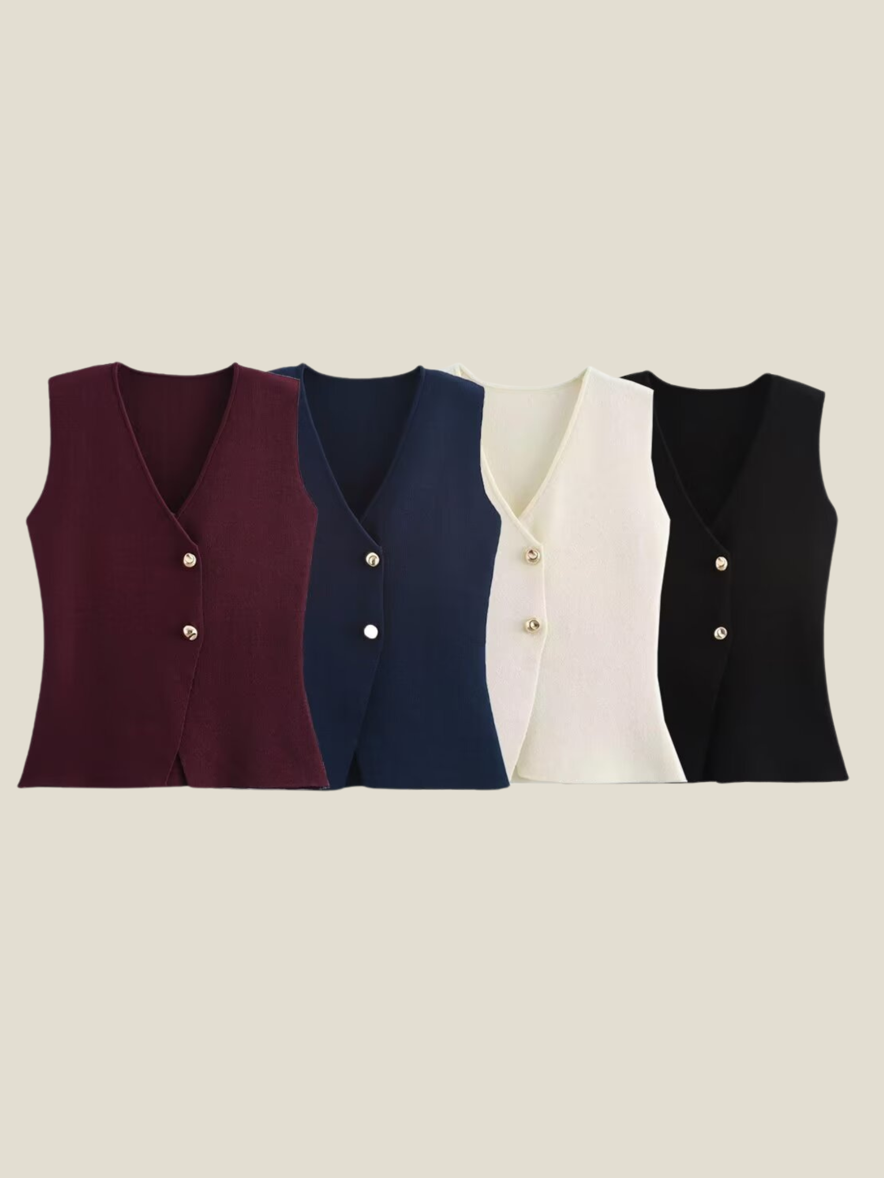 Saville Sculpted Button Vest